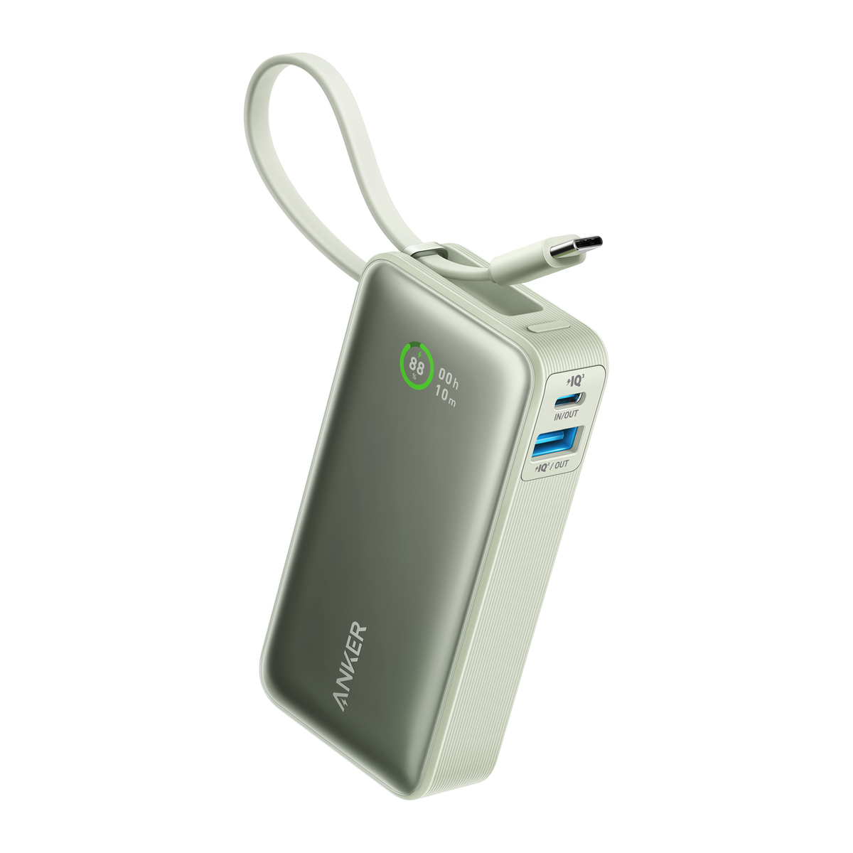 Nano Power Bank (30W, Built-In USB-C Cable) X0
