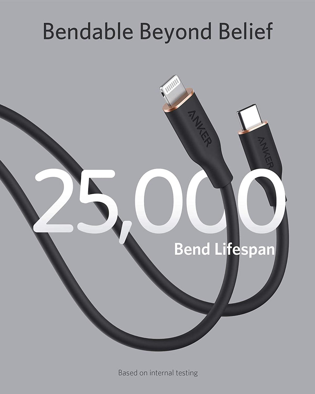 641 USB-C to Lightning Cable (Flow, 3 ft Silicone) Q6