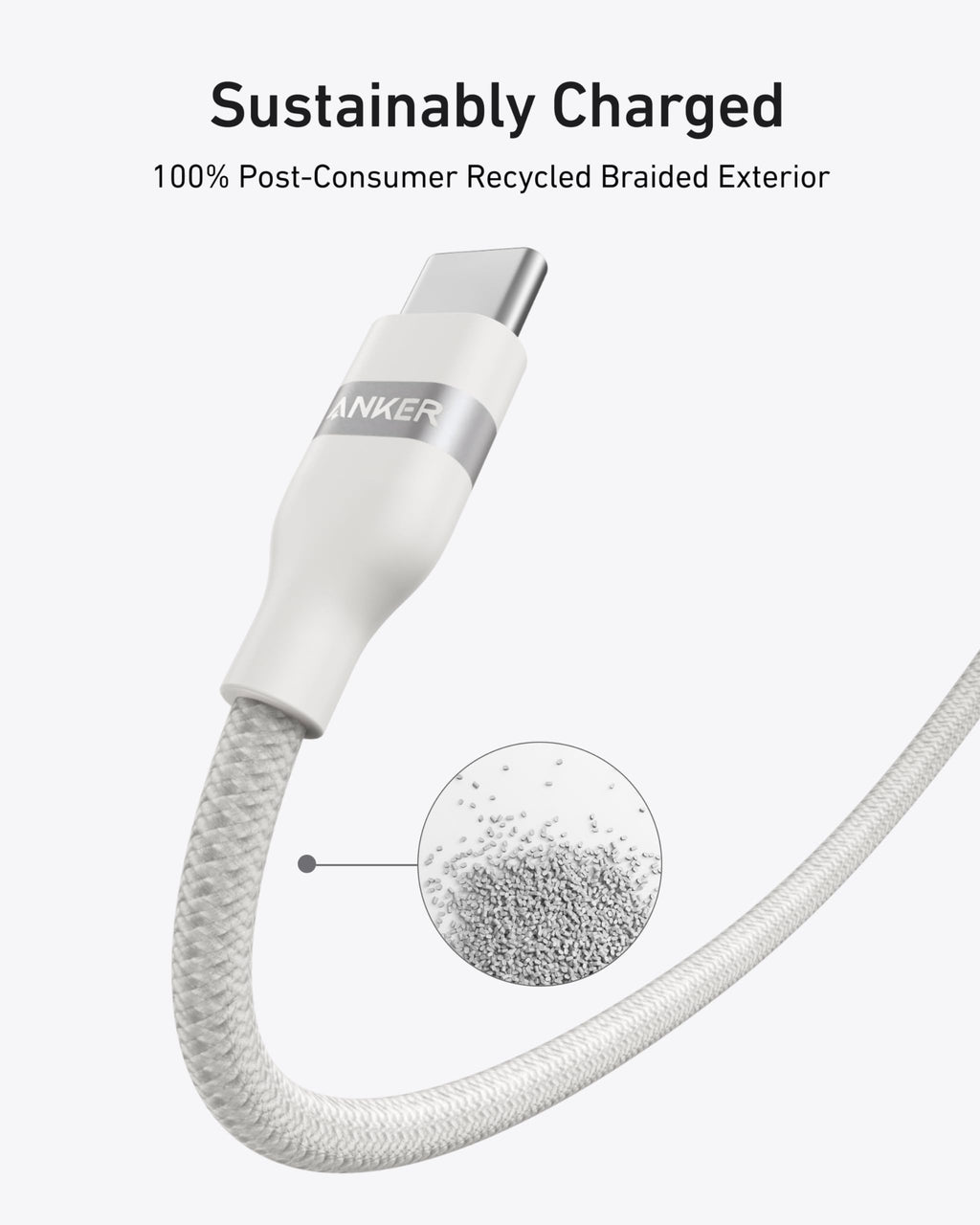 Laptop Power Bank (25K, 165W, Built-In and Retractable Cables) and USB-C to USB-C Cable (6 ft, 240W, Upcycled-Braided) C2