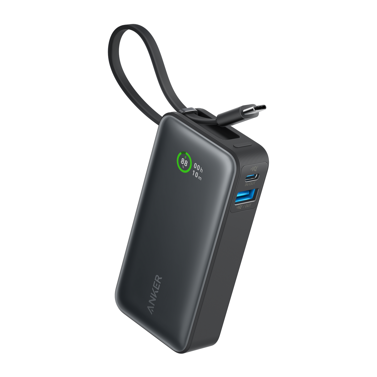 Nano Power Bank (30W, Built-In USB-C Cable) X0