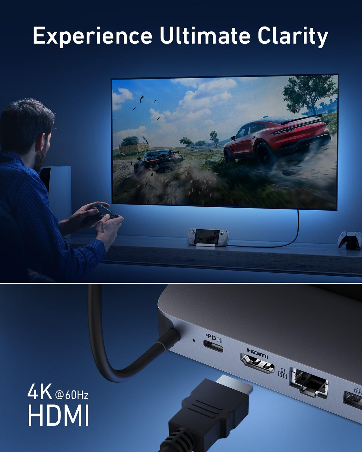 USB-C Hub (6-in-1, For Handheld Game Console) O3