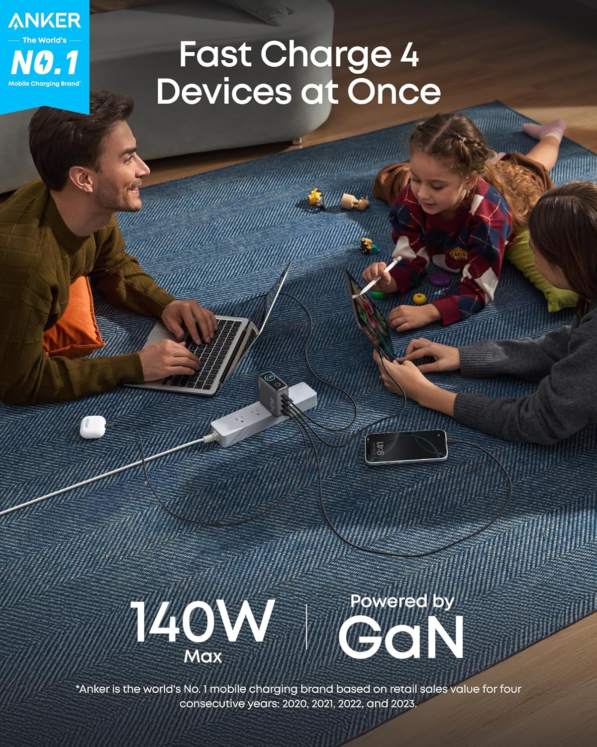 Laptop Power Bank (25K, 165W, Built-In and Retractable Cables) Y4