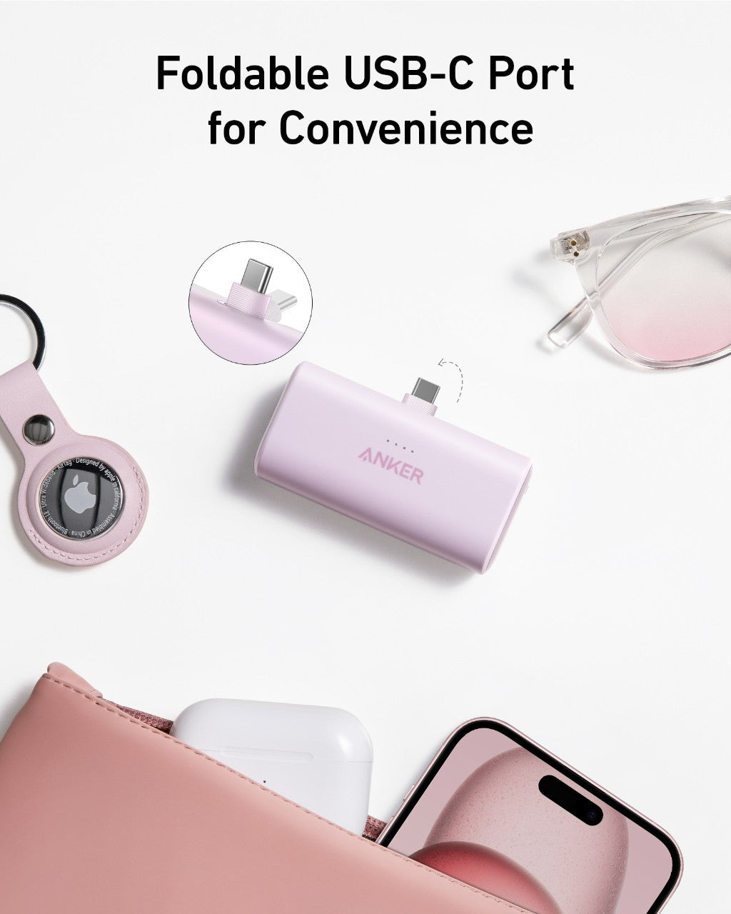 Nano Power Bank (22.5W, Built-In USB-C Connector) S0