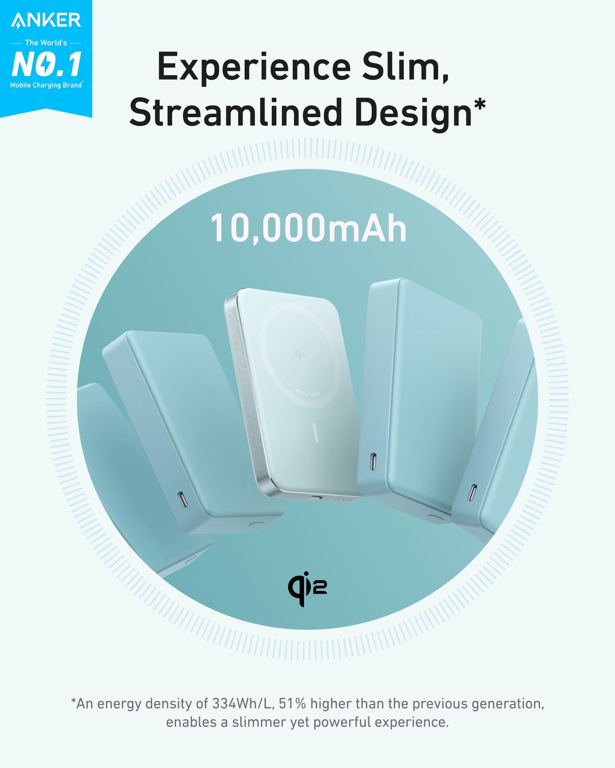 MagGo Power Bank (10K, Slim) | Customizable Z1