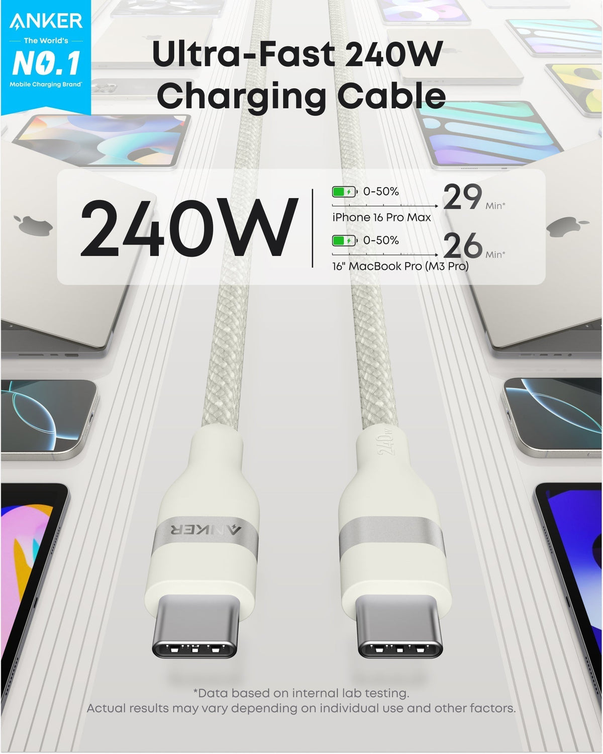 Laptop Power Bank (25K, 165W, Built-In and Retractable Cables) Y4