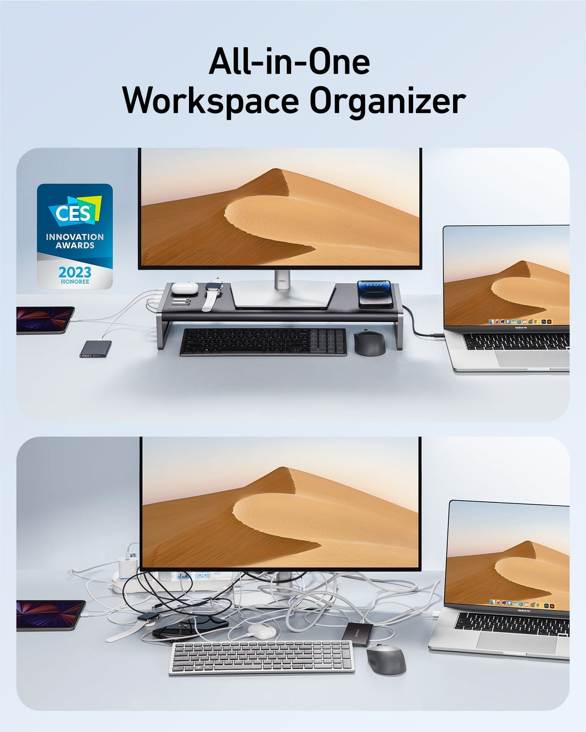 675 USB-C Docking Station (12-in-1, Monitor Stand, Wireless) R1