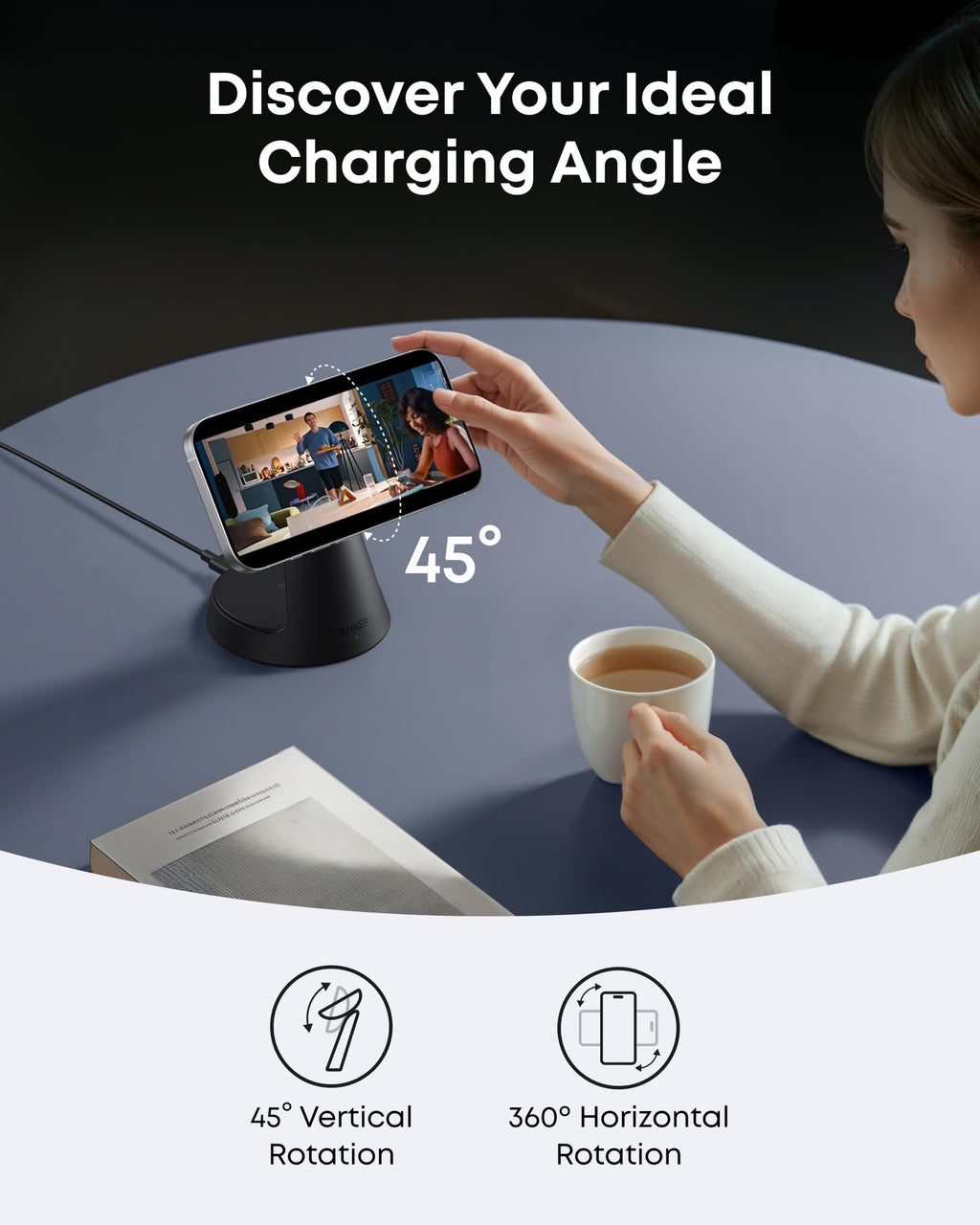 MagGo Wireless Charging Station (3-in-1, Dock Stand) H1