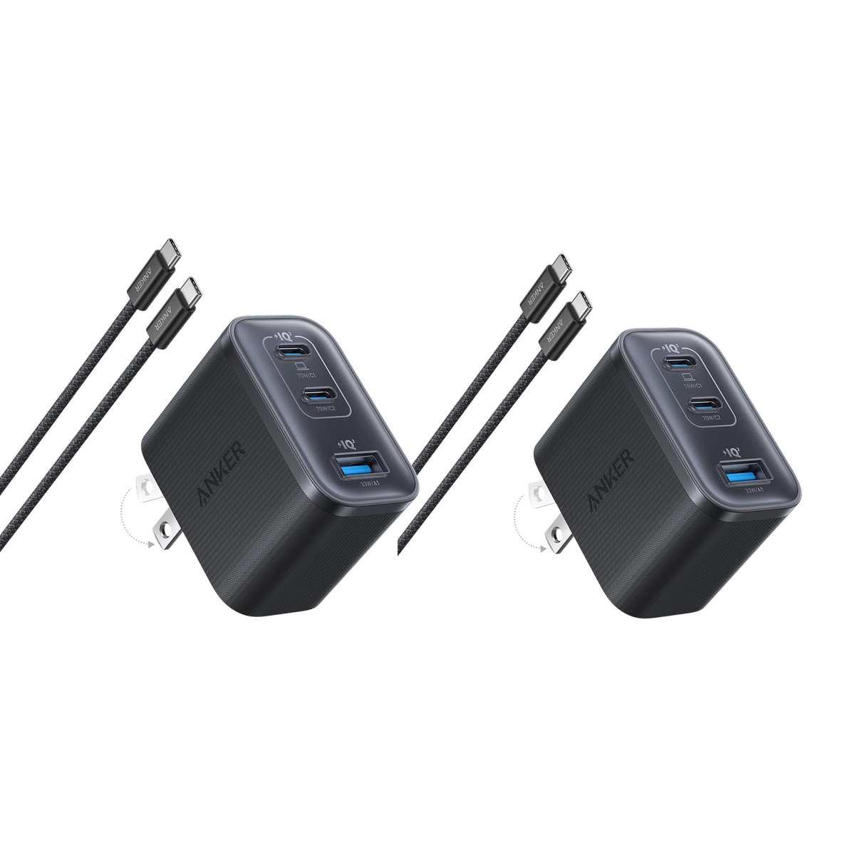 Nano Charger (70W, 3 Ports) -2 Pack W7