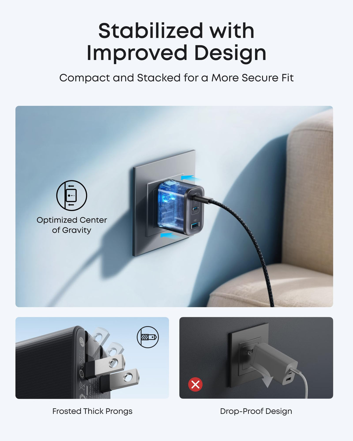 Nano Charger (70W, 3 Ports) J5