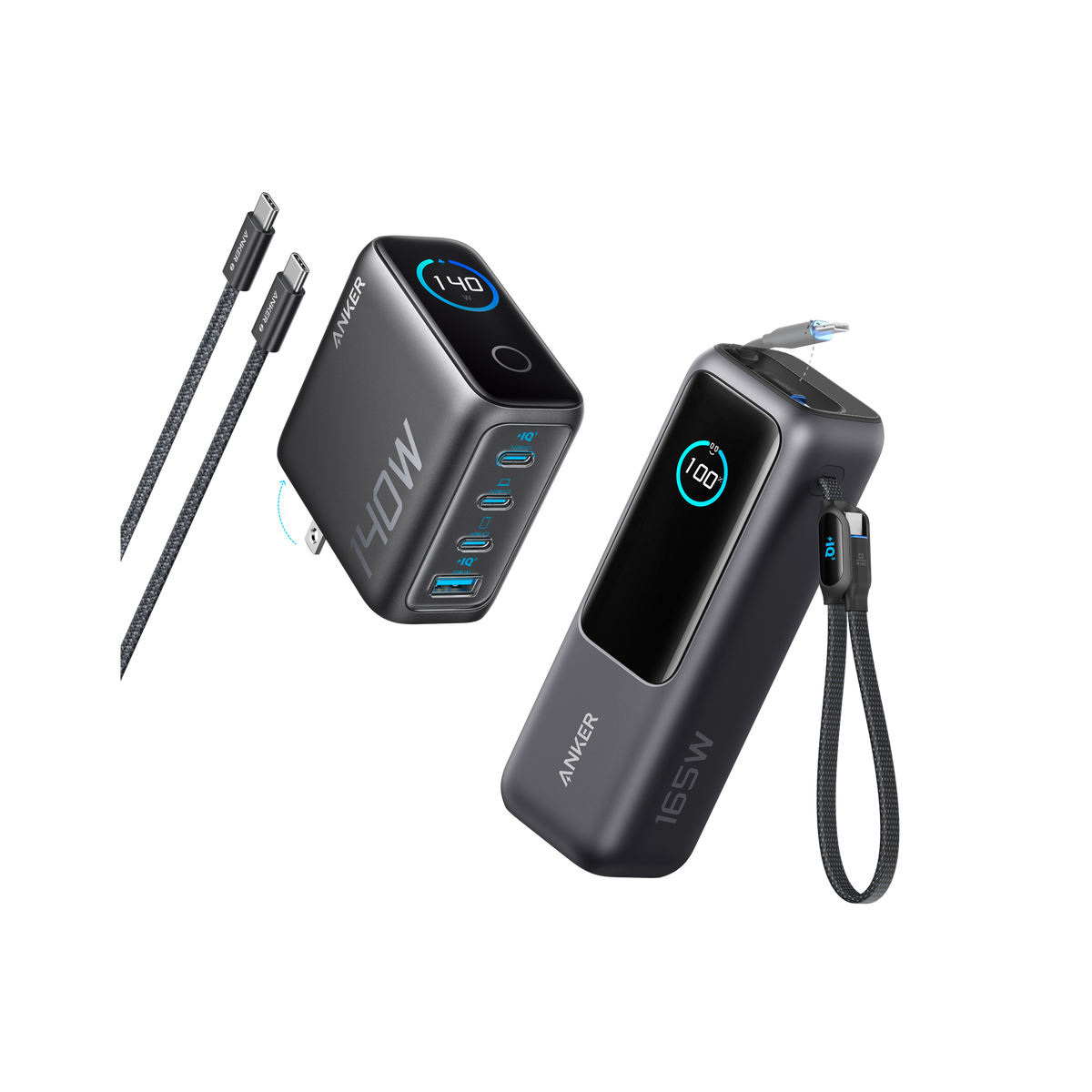 Laptop Power Bank (25K, 165W, Built-In and Retractable Cables) Y4
